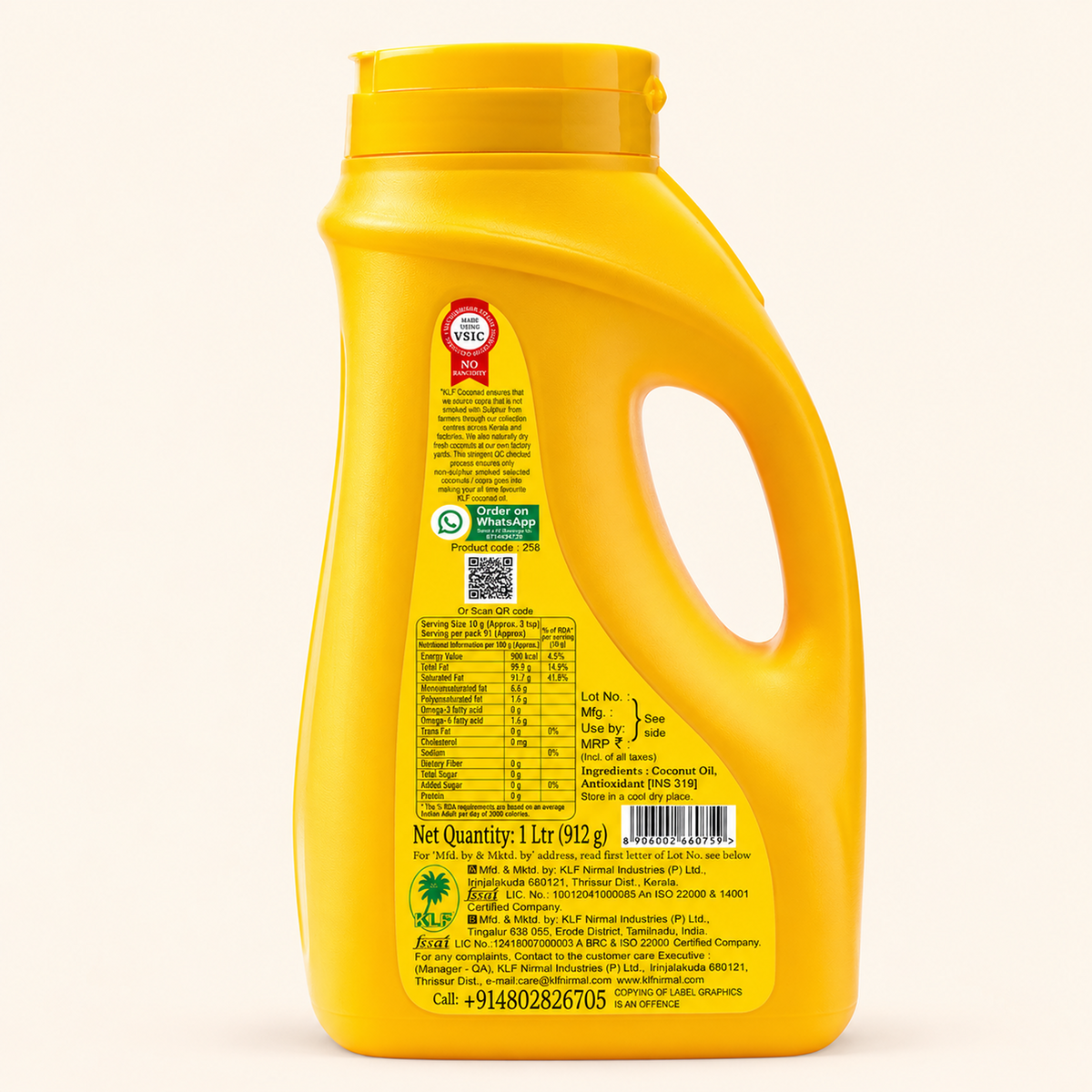KLF Coconad Coconut Cooking Oil Jar