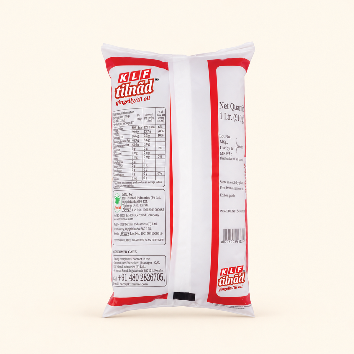 KLF Tilnad (Gingelly) Sesame Oil Pouch