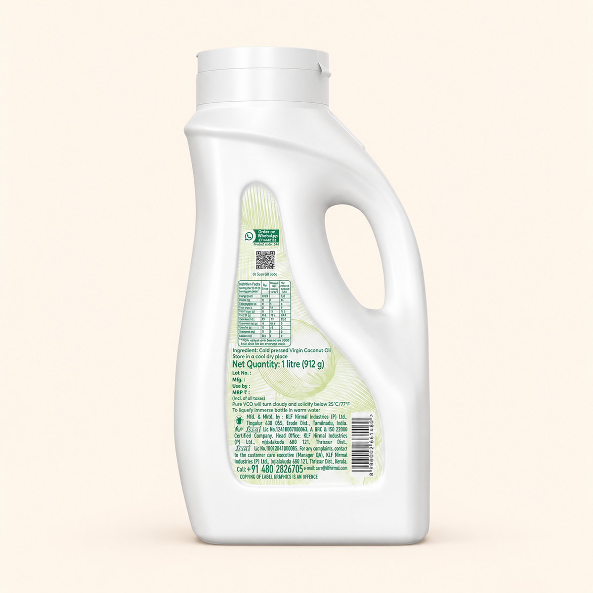 KLF Nirmal Virgin Coconut Oil (Cold Pressed) Jar