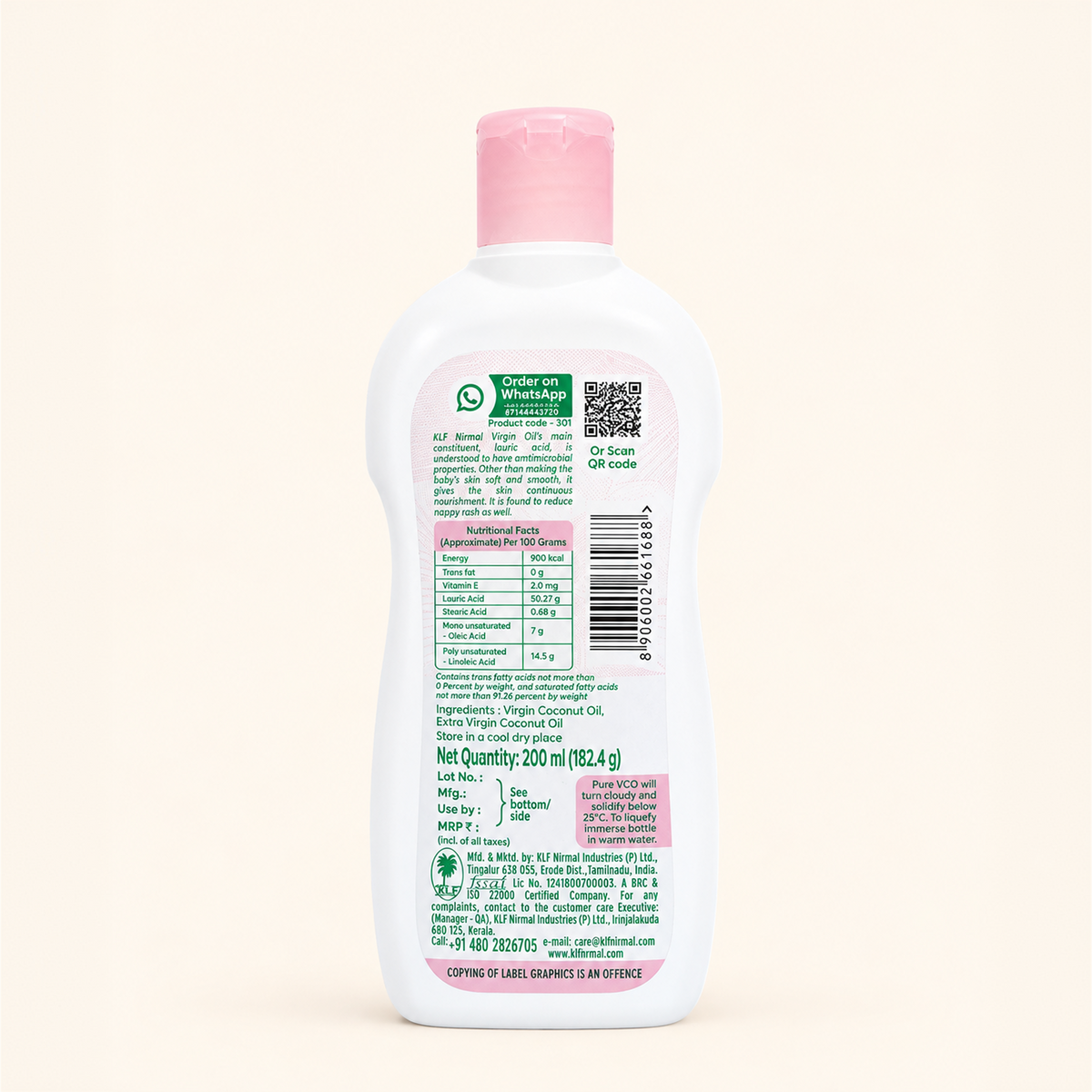 KLF Nirmal Virgin Coconut Oil for Baby