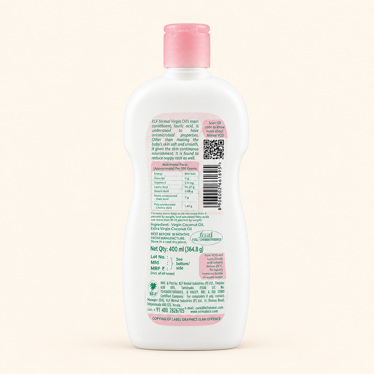 KLF Nirmal Virgin Coconut Oil for Baby