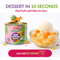 KLF Coconad Fruit Cocktail with Nata de Coco — dessert serving idea