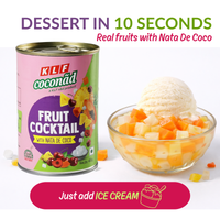 KLF Coconad Fruit Cocktail with Nata de Coco — dessert serving idea