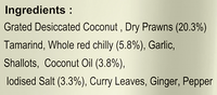 KLF Coconad Prawns Chutney Powder (Chemeen Chamandi Podi) — ingredients information