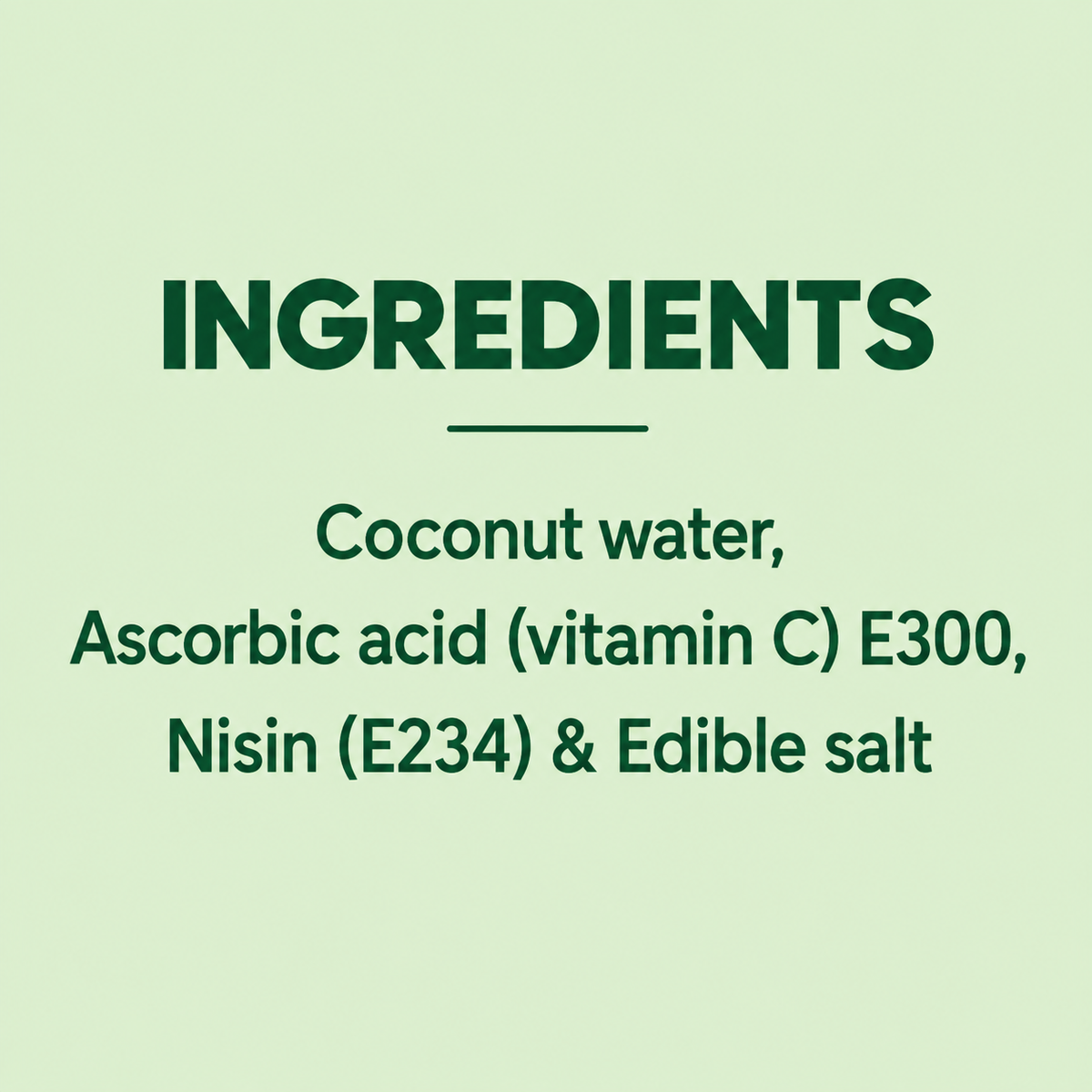 KLF Coconad Coconut Water — ingredients information