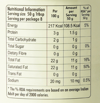 KLF Coconad Coconut Cream (22% coconut fat) — nutrition information