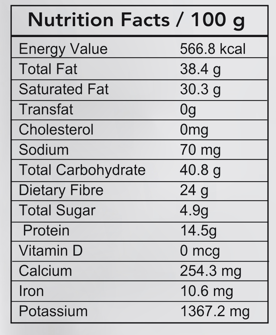 KLF Coconad Sambar Powder (Roasted Coconut Mixed) — nutrition information
