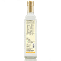KLF Nirmal (Cold Pressed) Organic Raw Virgin Coconut Oil Glass Bottle — back of the product pack